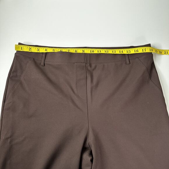 Quince Ponte Pants Womens XL Brown Ultra-Stretch Straight Leg Comfort Workwear - Picture 11 of 16